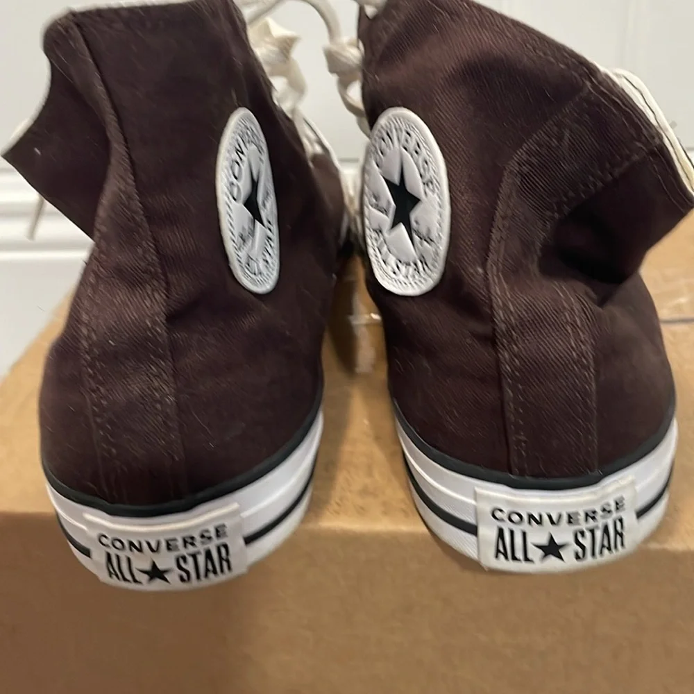 Converse Chuck Taylor All Star hightop dark brown shoes women’s sz 10 men’s sz 8 - Picture 8 of 8